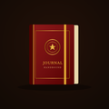 Crimson & Gold Leather Journal